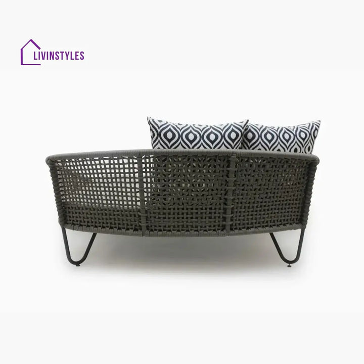 Kaelyn Outdoor Rope Patio Furniture Daybed (Grey) - Daybed