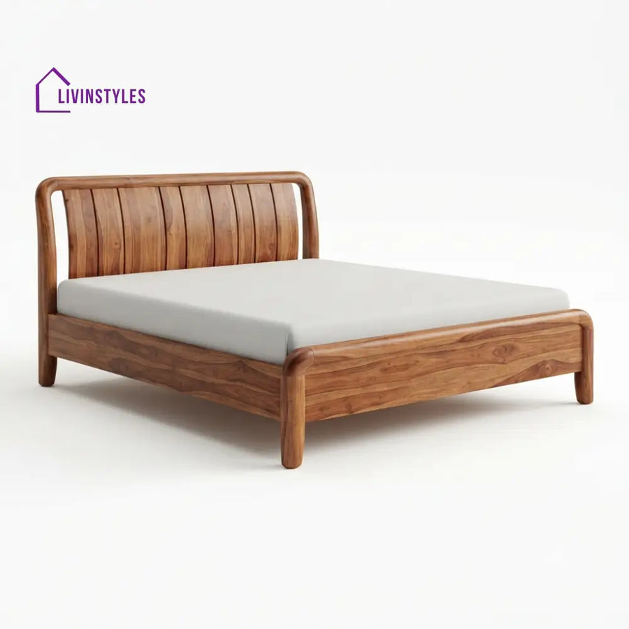 Kagiso Wooden Double Bed | King Size Bed | Queen Size Bed - Bed Without Storage
