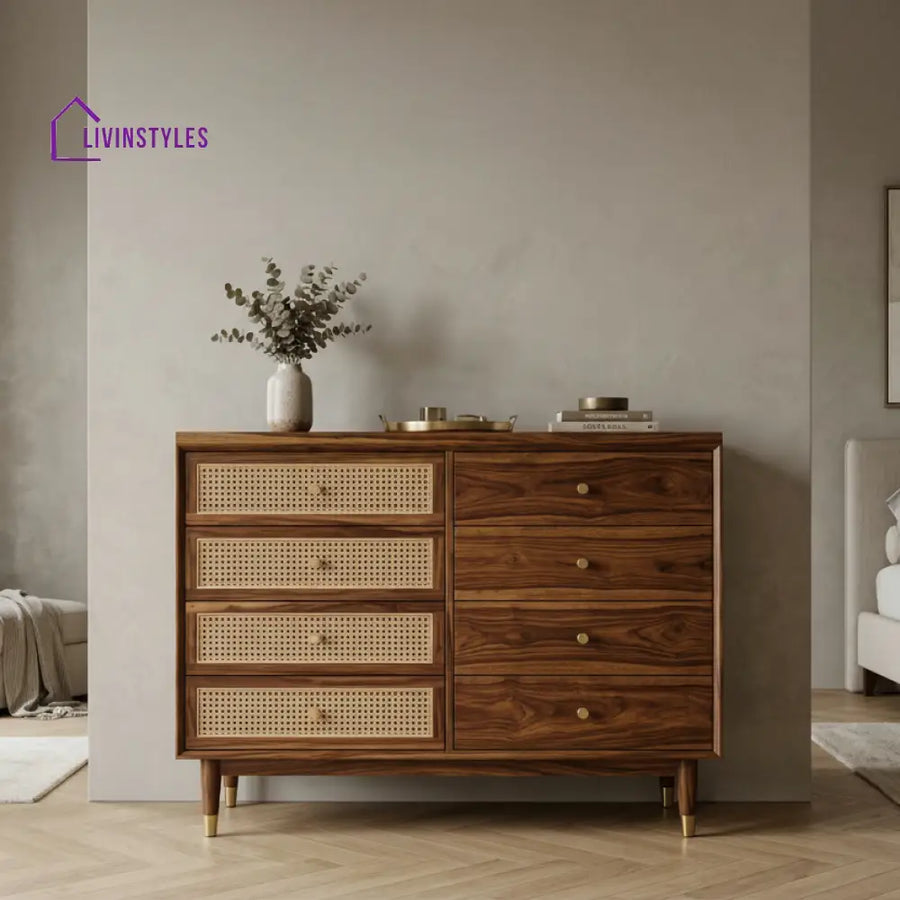 Kai Solid Sheesham Wood Chest Of Drawers for Living Room | Bedroom