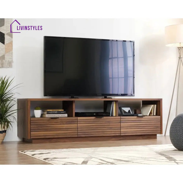Kaia Wooden Finish Tv Unit Stand for Living Room