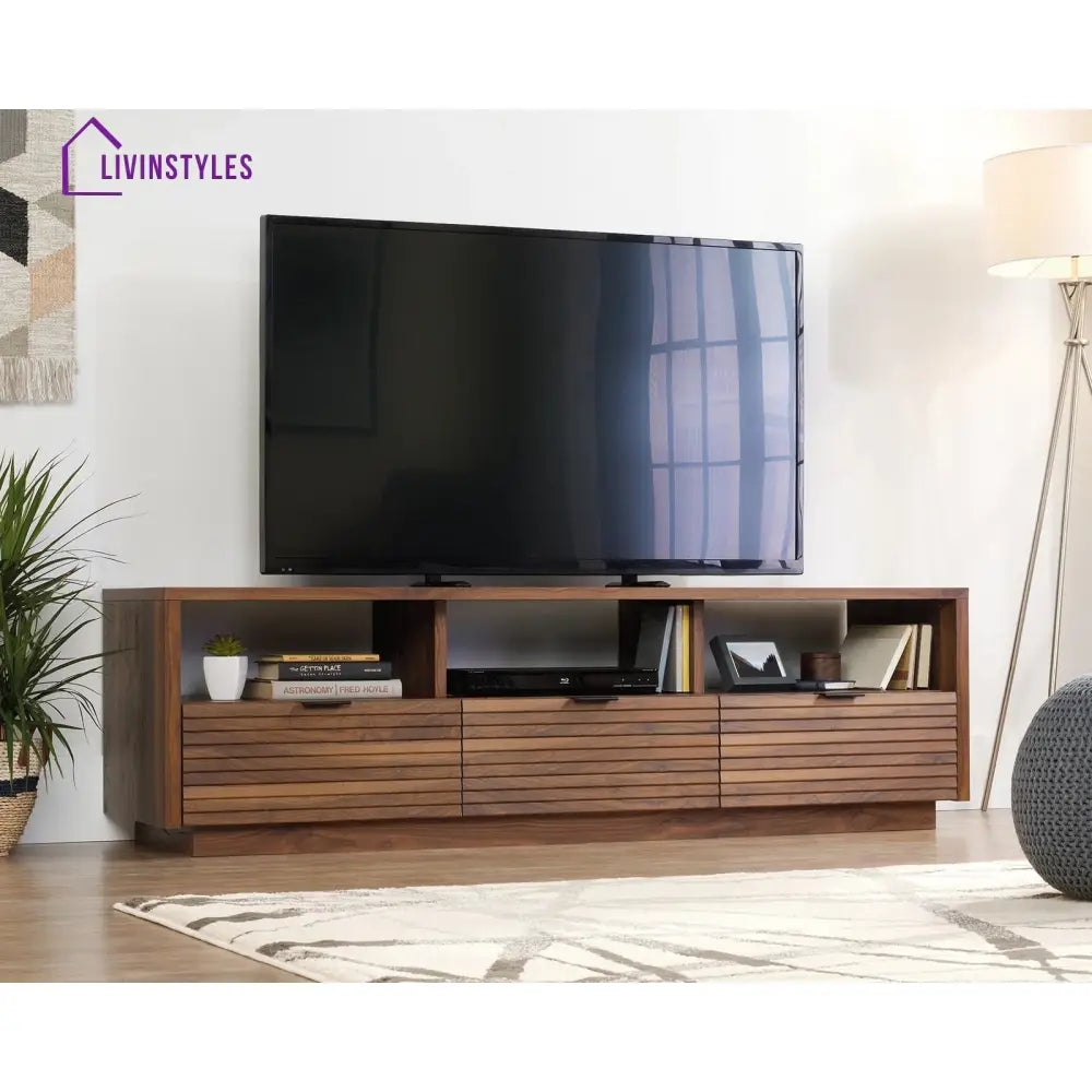 Kaia Wooden Finish Tv Unit Stand for Living Room