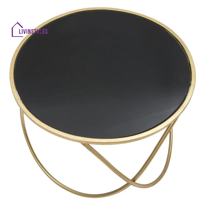 Kajal Stainless Steel Coffee Table With Glass Top