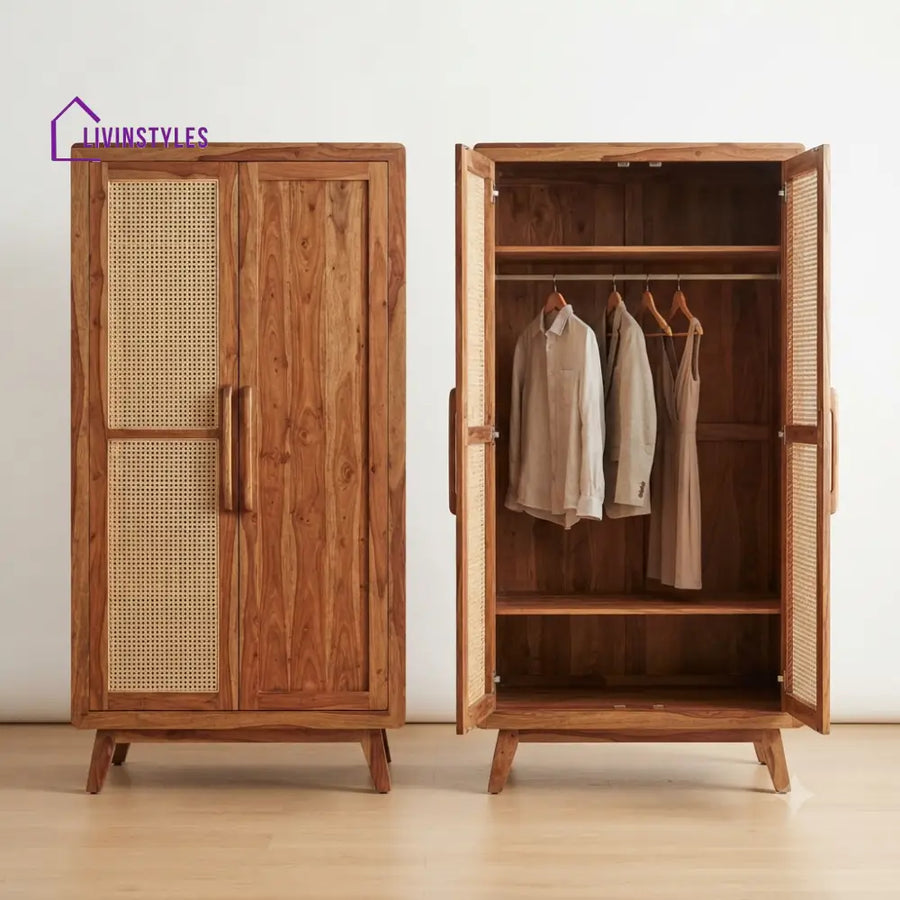 Kalindi Wooden Wardrobe for Clothes | Cupboard for Clothes