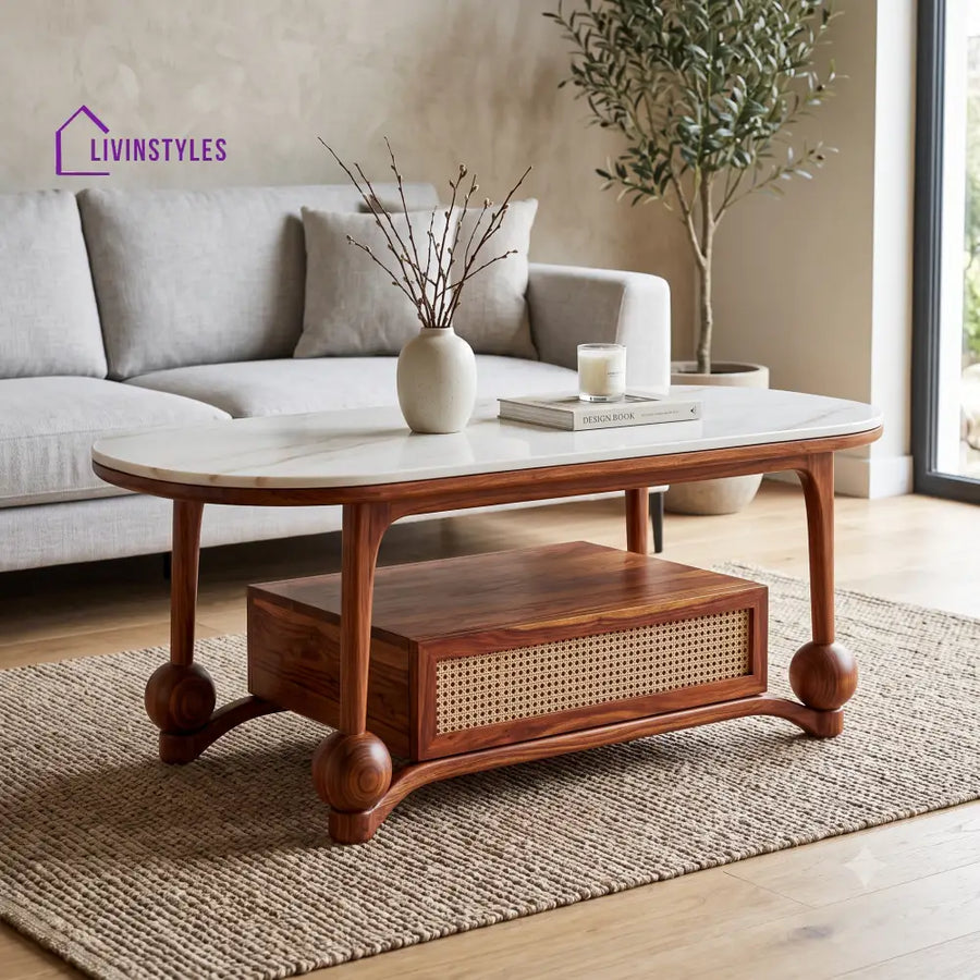 Kalyani Premium Solid Wood Coffee Table for Living Room Online