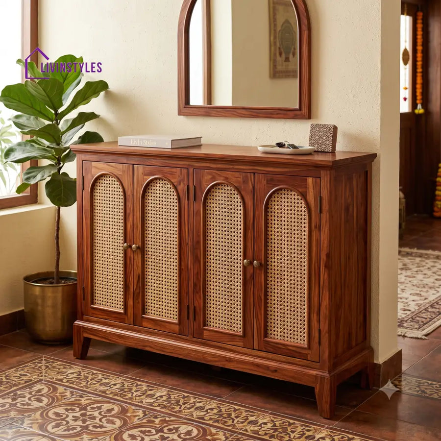Kalyani Sheesham Wood Shoe Rack | Wooden Shoe Cabinet