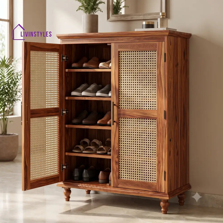 Kamala Wooden Shoe Rack for Home | Shoe Cabinet