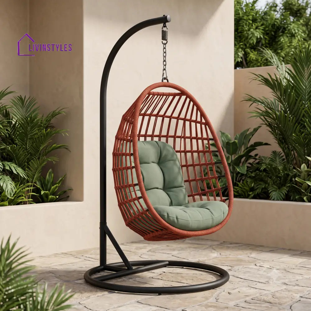 Kamila Premium MS Frame with Powder Coated Outdoor Swing Chair with Stand