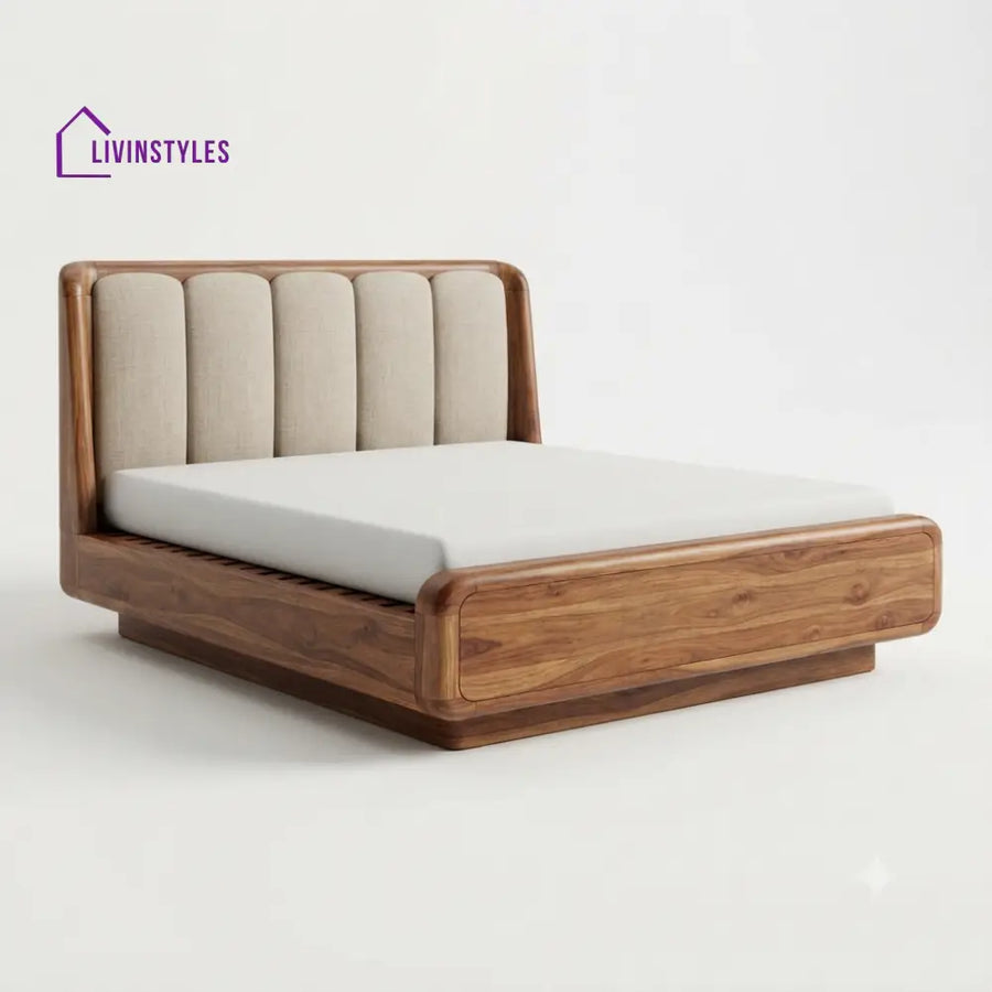 Kamohelo Wooden Double Bed | King Size Bed | Queen Size Bed - Bed Without Storage