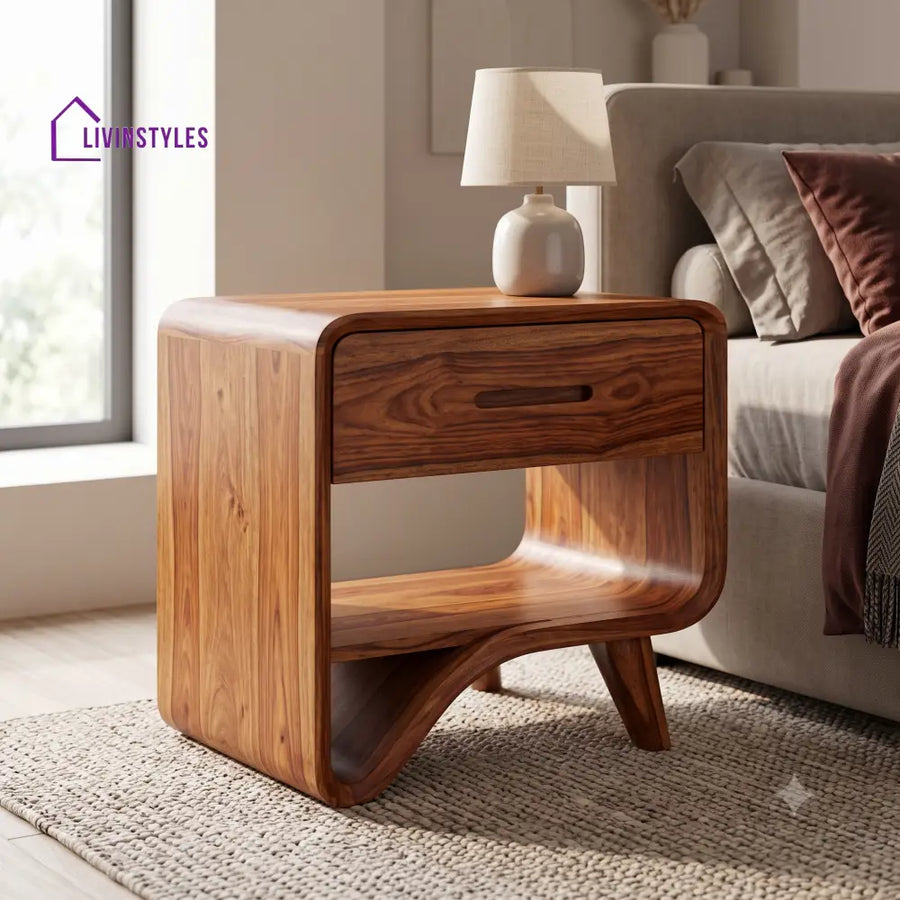 Kamsiyochukwu Premium Wooden Bedside Table | Side Table for Bedroom