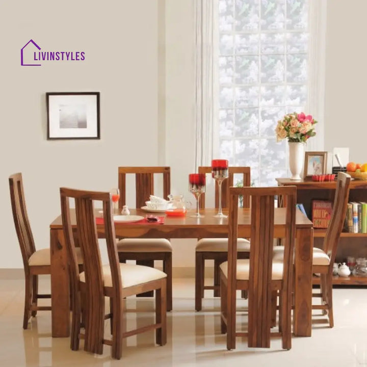 Kanika Dining Set Six Seater (Honey Finish)