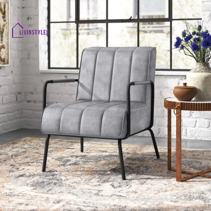 Kanika Metal and Fabric Arm Chair | Living Room Chair | Lounge Chair