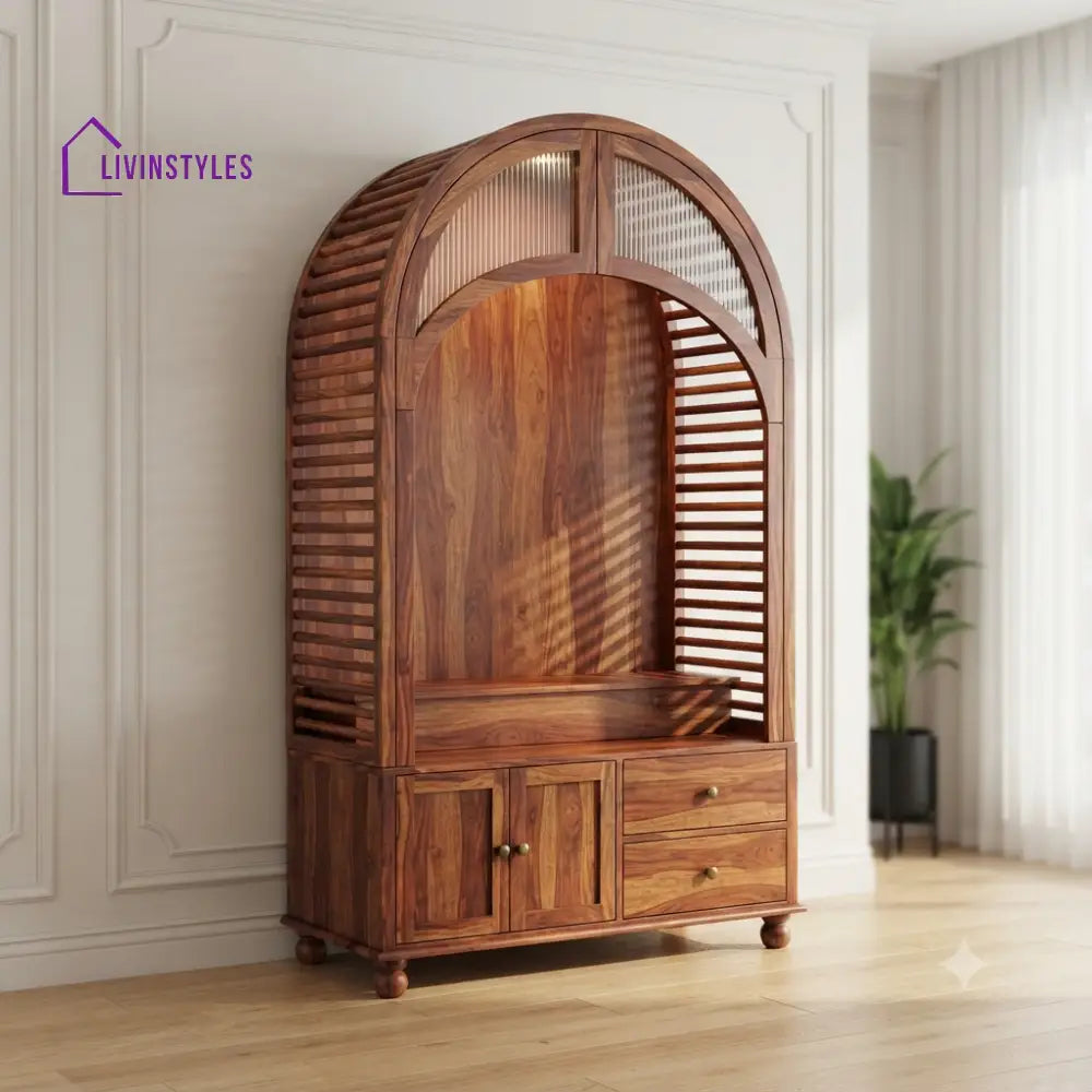 Kanika Premium Solid Wood Home Temple | Pooja Mandir for Home