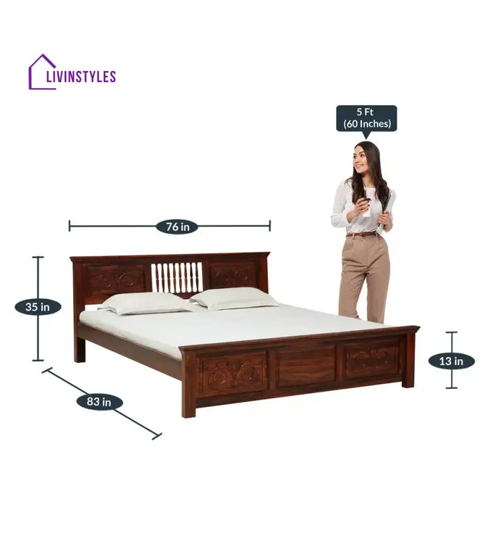 Devanti Traditional Solid Wood Beds Bed without storage