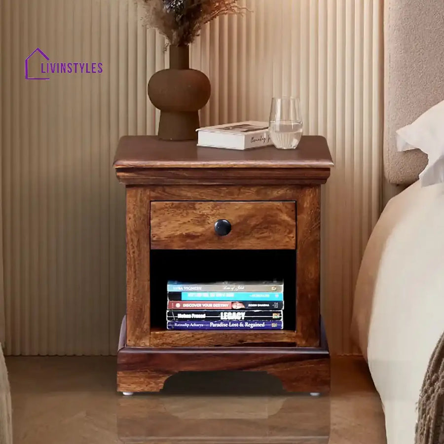 Kanishka Solid wood Bedside Table Provincial Teak Bedroom Furniture Sets