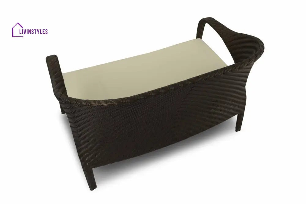 Kanva Outdoor 2 Seater Sofa (Dark Brown +Beige) - Sofa Sets