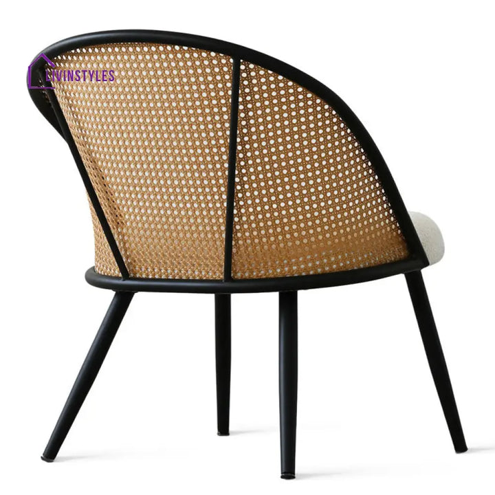 Kanvika Solid Wood and Fabric Arm Chair | Living Room Chair | Lounge Chair