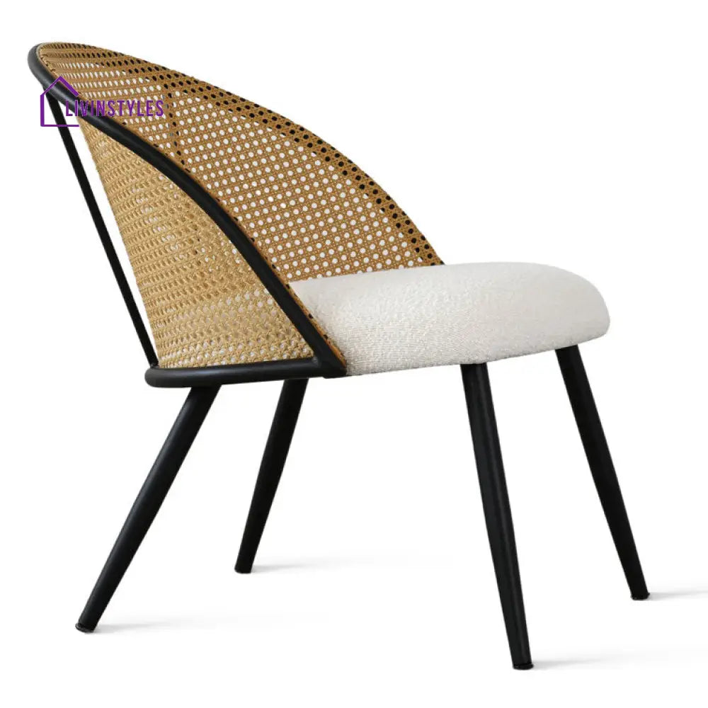 Kanvika Solid Wood and Fabric Arm Chair | Living Room Chair | Lounge Chair