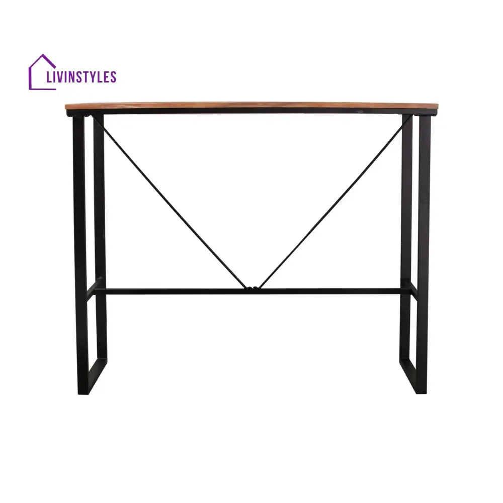 Karima Outdoor Bar Table With Wooden Top - Bar Table