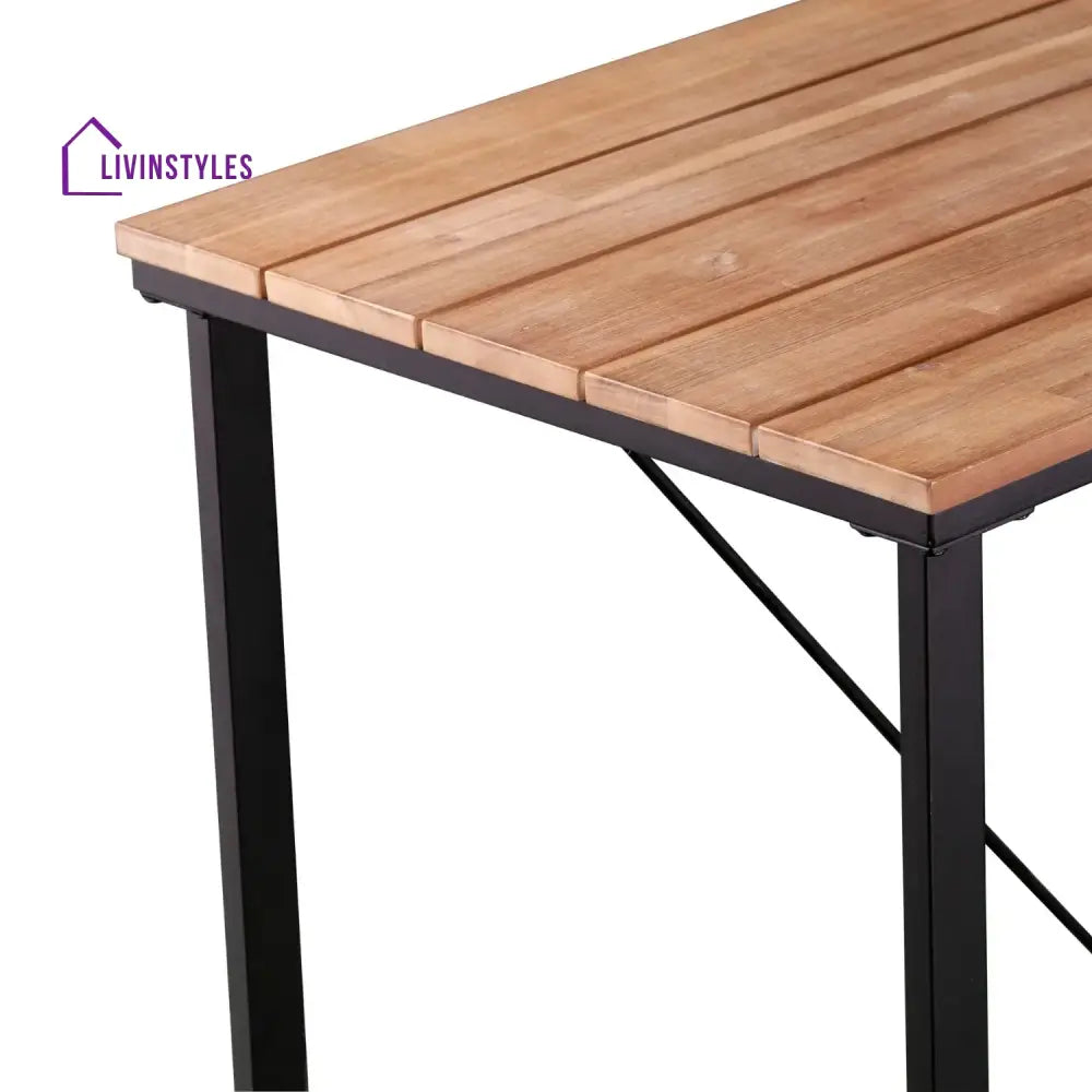 Karima Outdoor Bar Table With Wooden Top - Bar Table