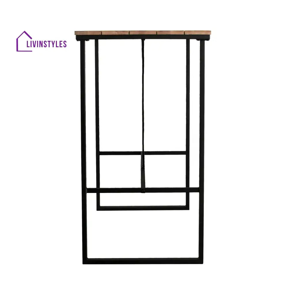 Karima Outdoor Bar Table With Wooden Top - Bar Table