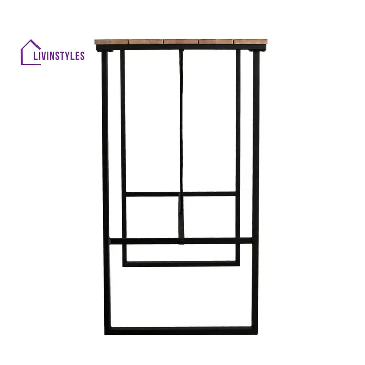 Karima Outdoor Bar Table With Wooden Top - Bar Table