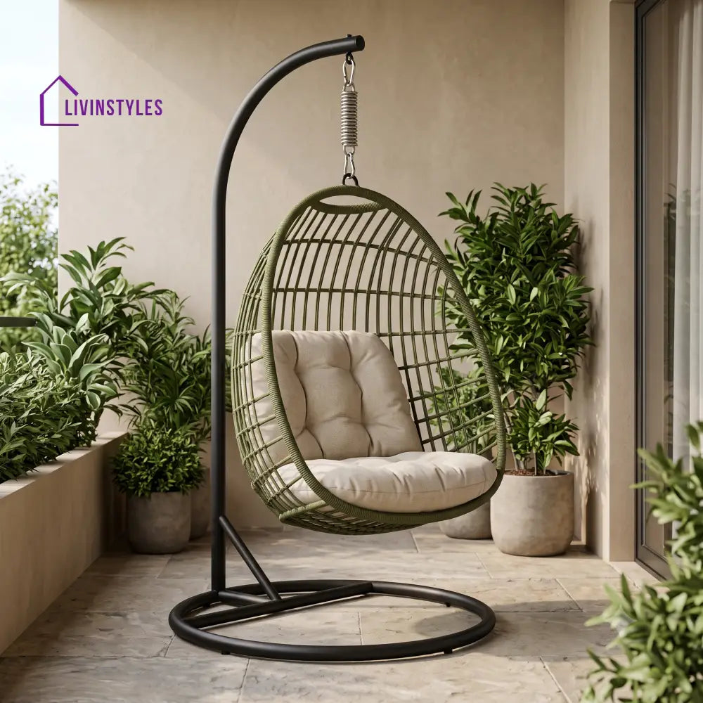 Karina Premium MS Frame with Powder Coated Outdoor Swing Chair with Stand