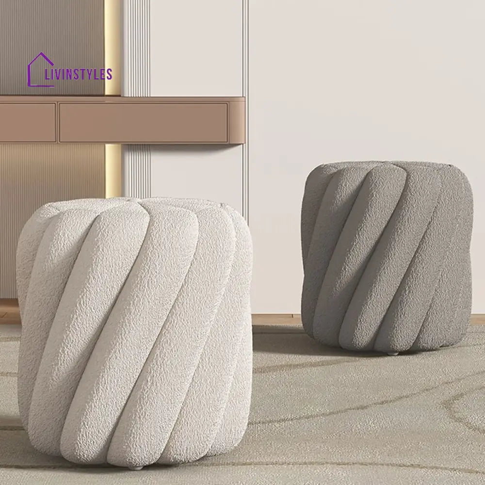 Karisha Living Room Ottoman | Boucle Fabric