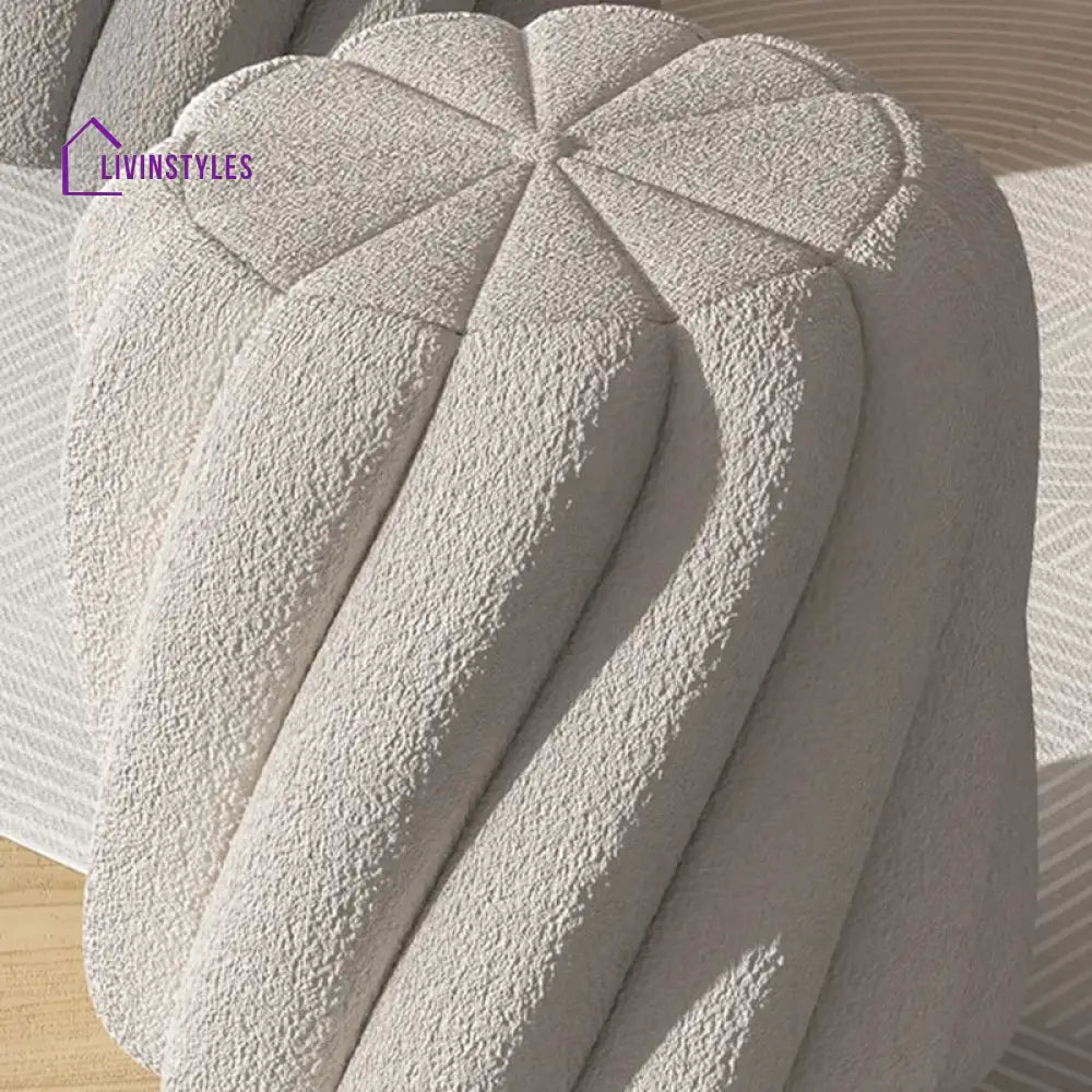 Karisha Living Room Ottoman | Boucle Fabric