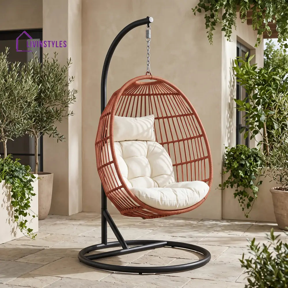 Karishma Premium MS Frame with Powder Coated Outdoor Swing Chair with Stand