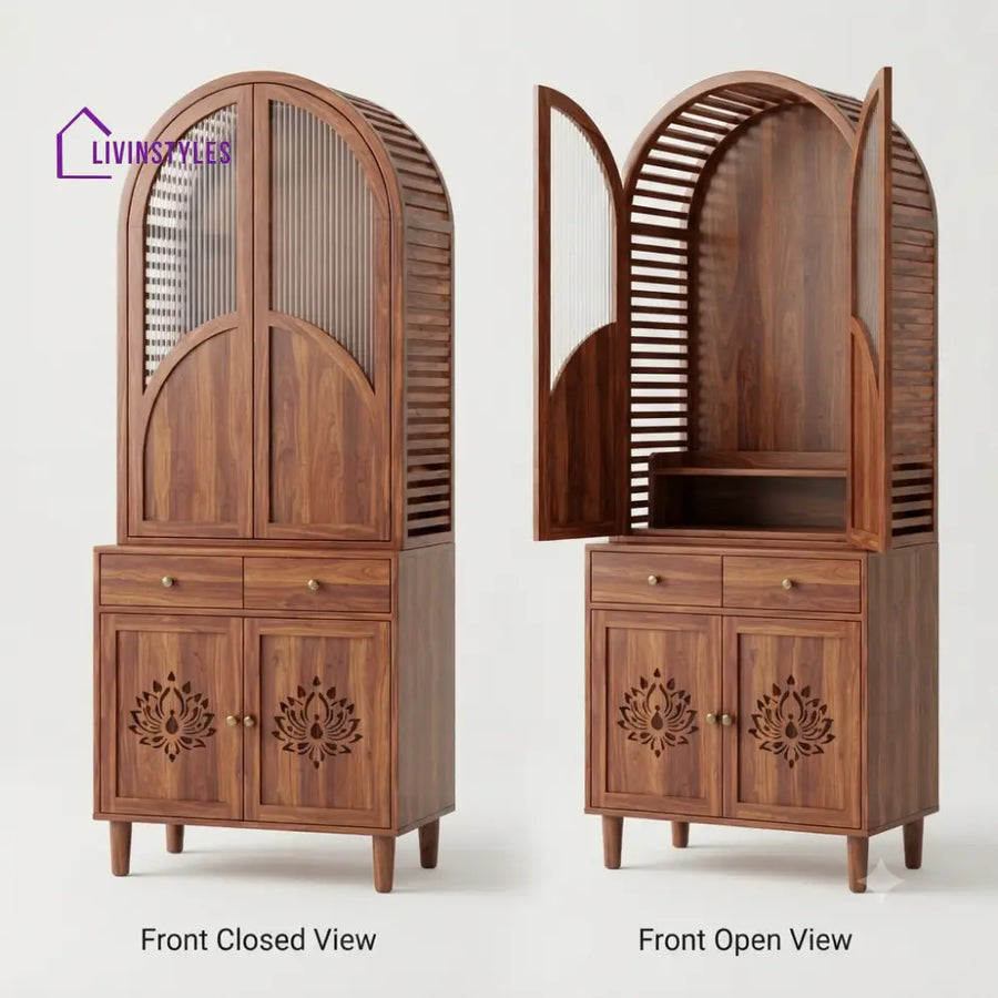 Karishma Premium Solid Wood Home Temple | Pooja Mandir for Home