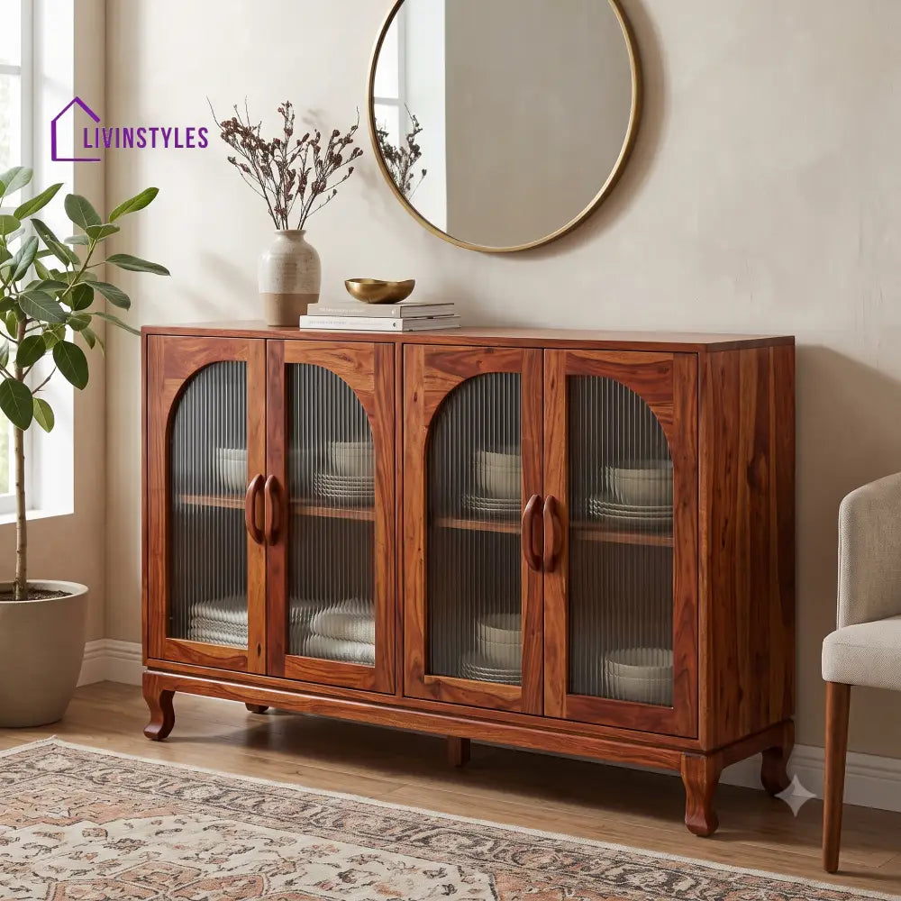Karpagam Premium Sheesham Wood Sideboard and Cabinet for Living Room