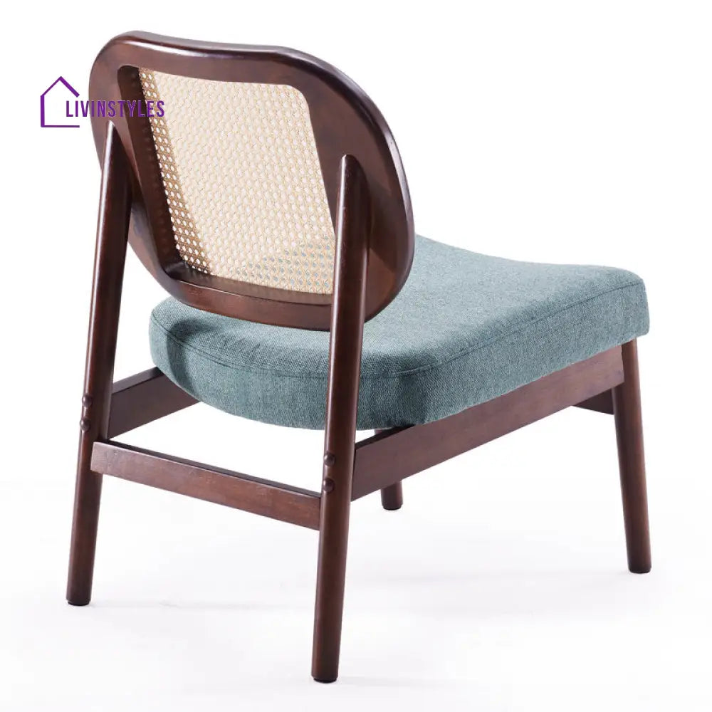 Kashika Solid Wood and Fabric Arm Chair | Living Room Chair | Lounge Chair