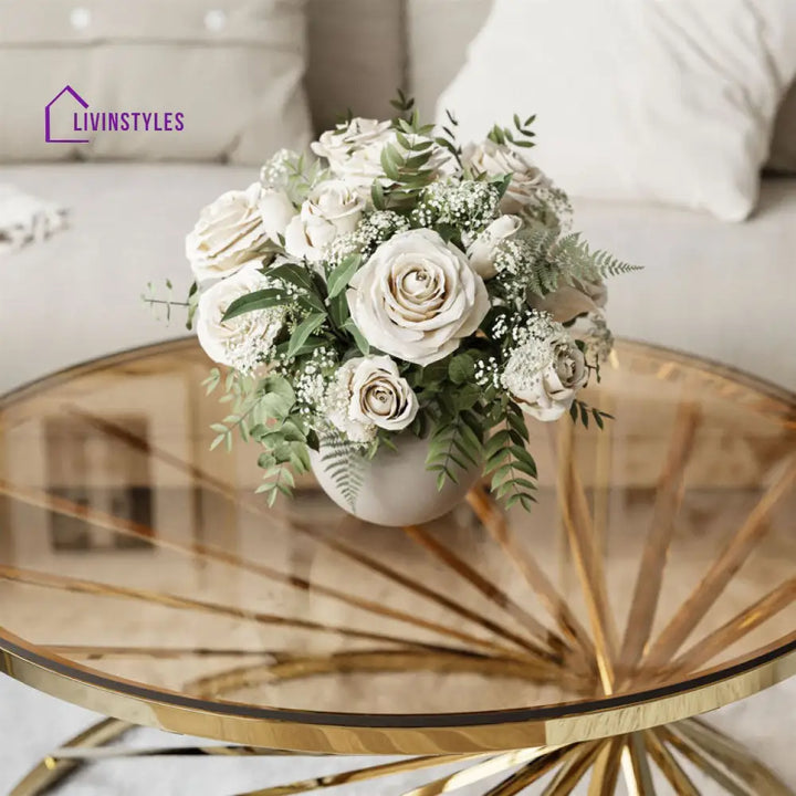 Kashish Glass Top Coffee Table For Living Room