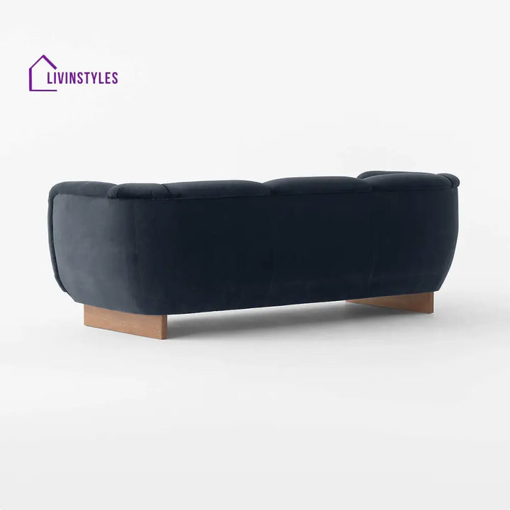 Kashmira 3 Seater Teak Wood & Fabric Sofa