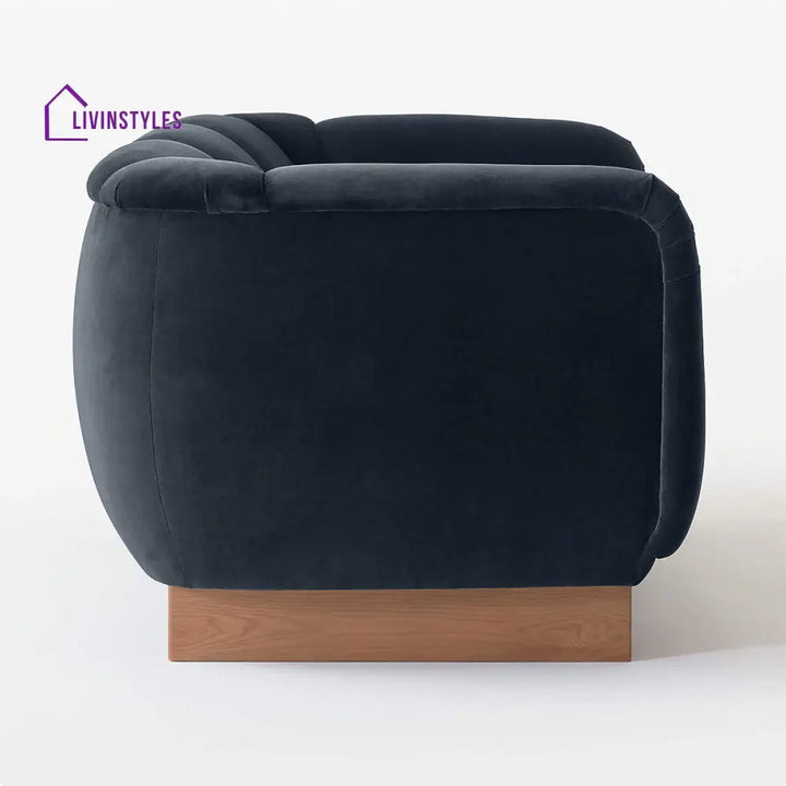 Kashmira 3 Seater Teak Wood & Fabric Sofa