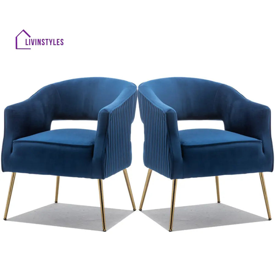 Kashvi Metal Frame and Fabric Chair | Living Room Chair | Lounge Chair