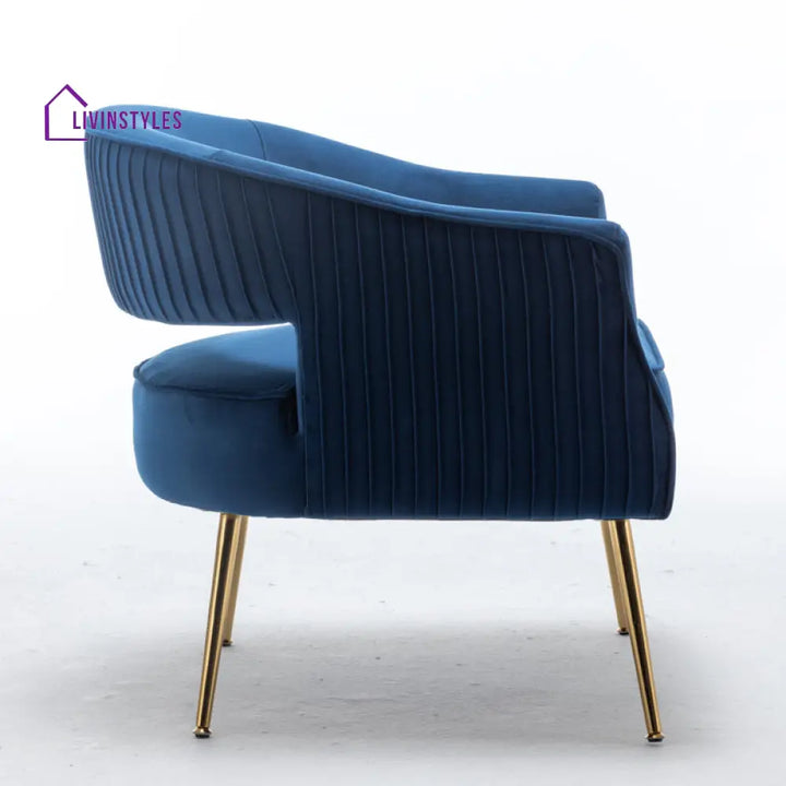 Kashvi Metal Frame and Fabric Chair | Living Room Chair | Lounge Chair