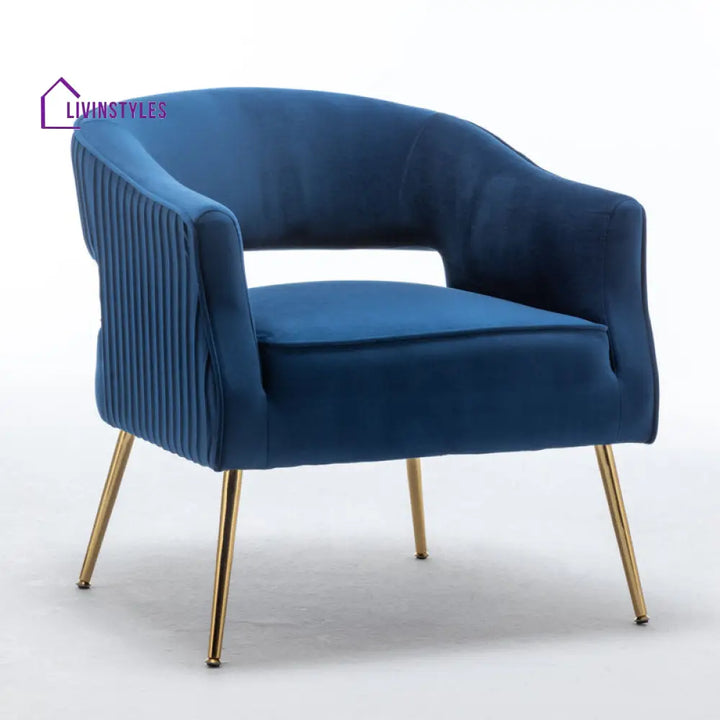 Kashvi Metal Frame and Fabric Chair | Living Room Chair | Lounge Chair