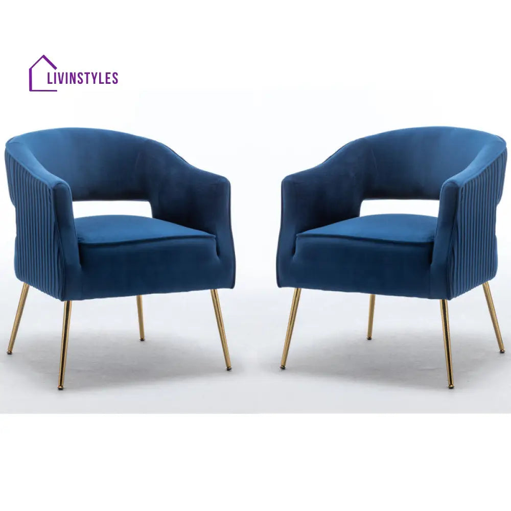 Kashvi Metal Frame and Fabric Chair | Living Room Chair | Lounge Chair