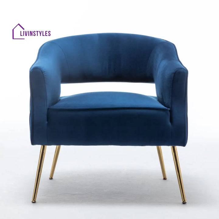 Kashvi Metal Frame and Fabric Chair | Living Room Chair | Lounge Chair