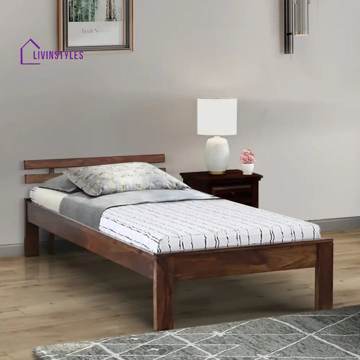Amol Sheesham Wood Single Beds Teak Bedroom Furniture Sets
