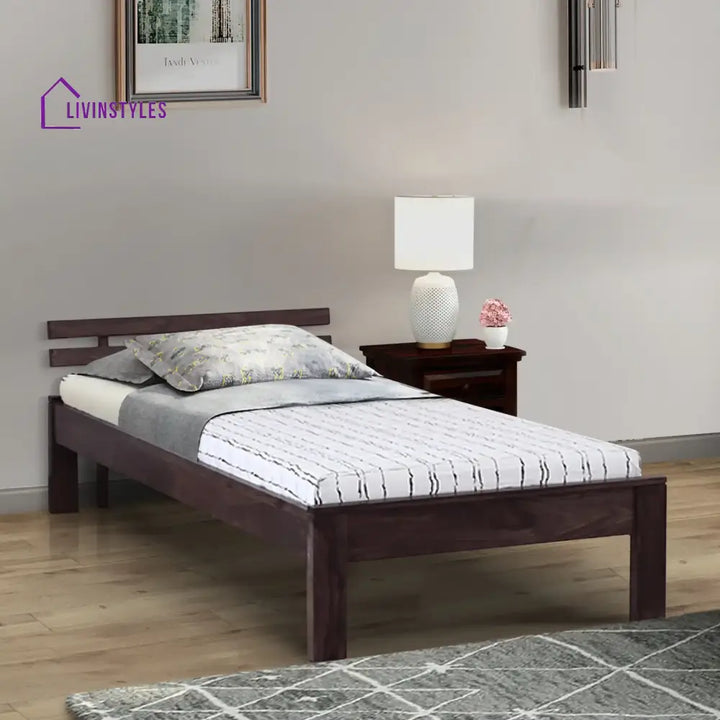 Amol Sheesham Wood Single Beds Walnut Bedroom Furniture Sets
