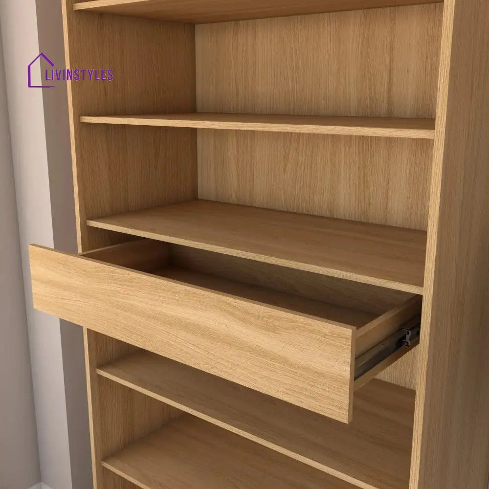 Katya White and Glass Door Shoe Rack