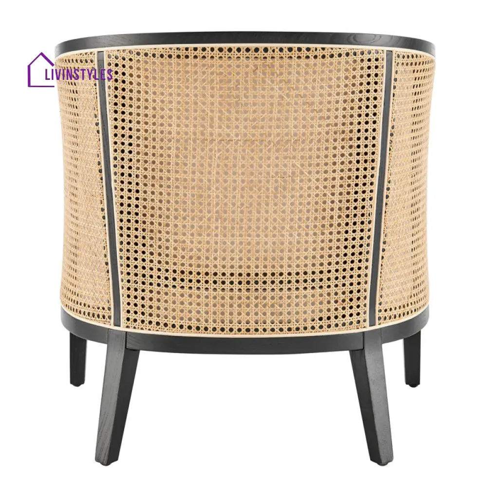 Kavira Solid Wood and Fabric Arm Chair | Living Room Chair | Lounge Chair