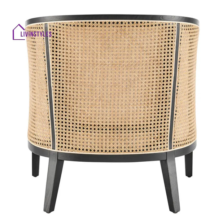 Kavira Solid Wood and Fabric Arm Chair | Living Room Chair | Lounge Chair