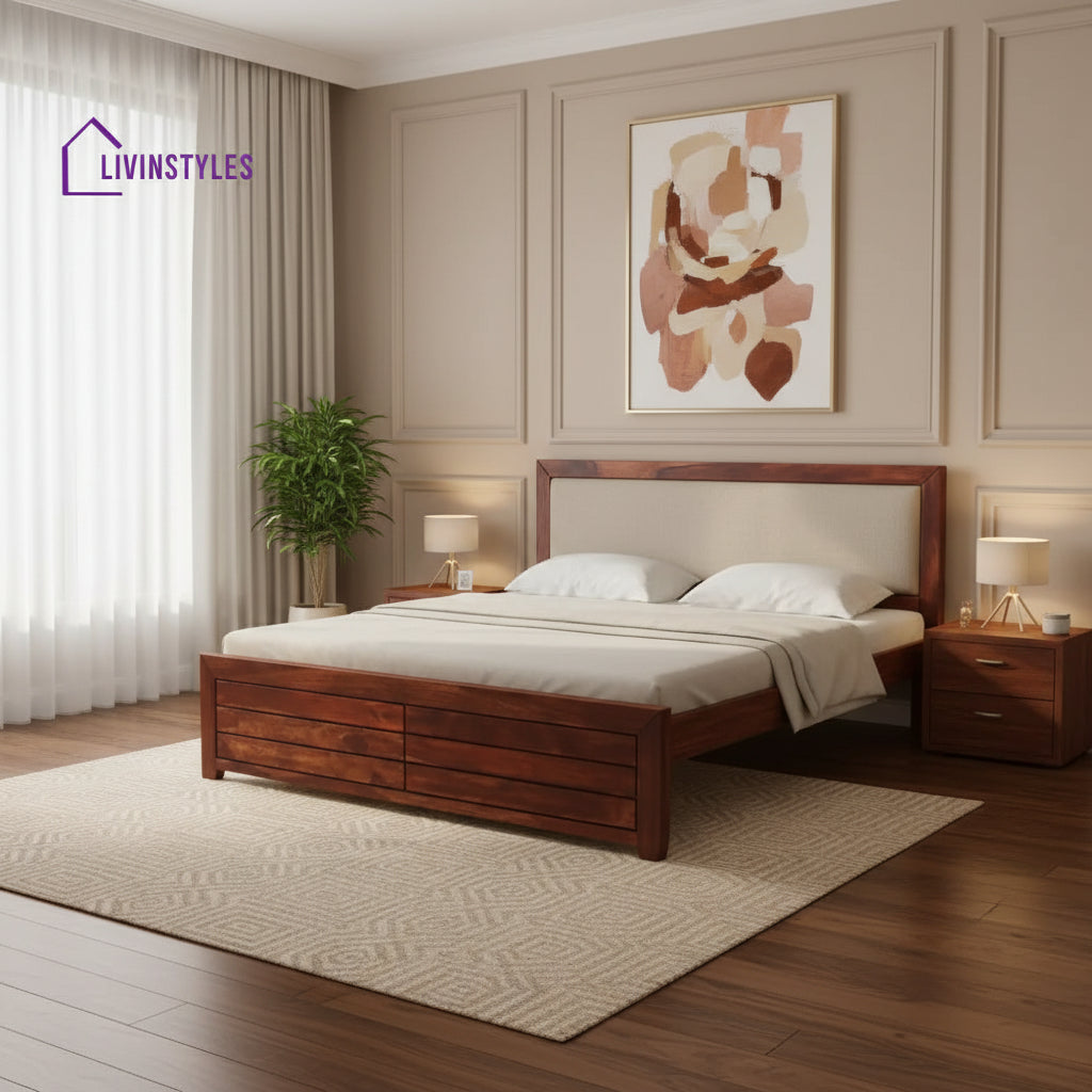 Moscow Natural Wood Beds King / Honey Bed without storage
