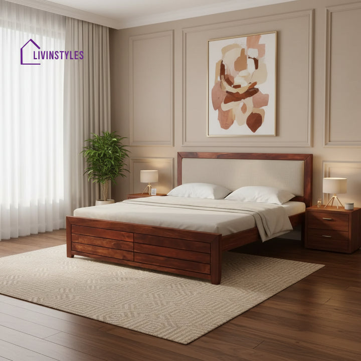 Moscow Natural Wood Beds King / Honey Bed without storage