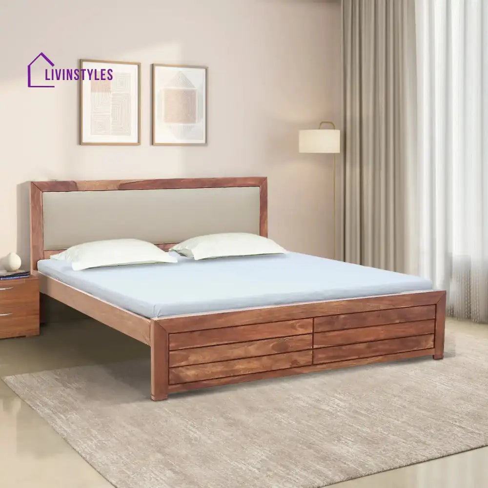 Moscow Natural Wood Beds King / Natural Bed without storage