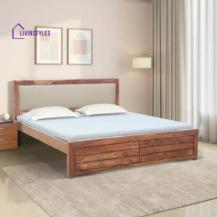 Moscow Natural Wood Beds King / Natural Bed without storage