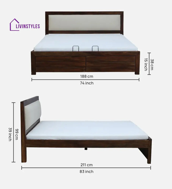 Moscow Natural Wood Beds Bed without storage
